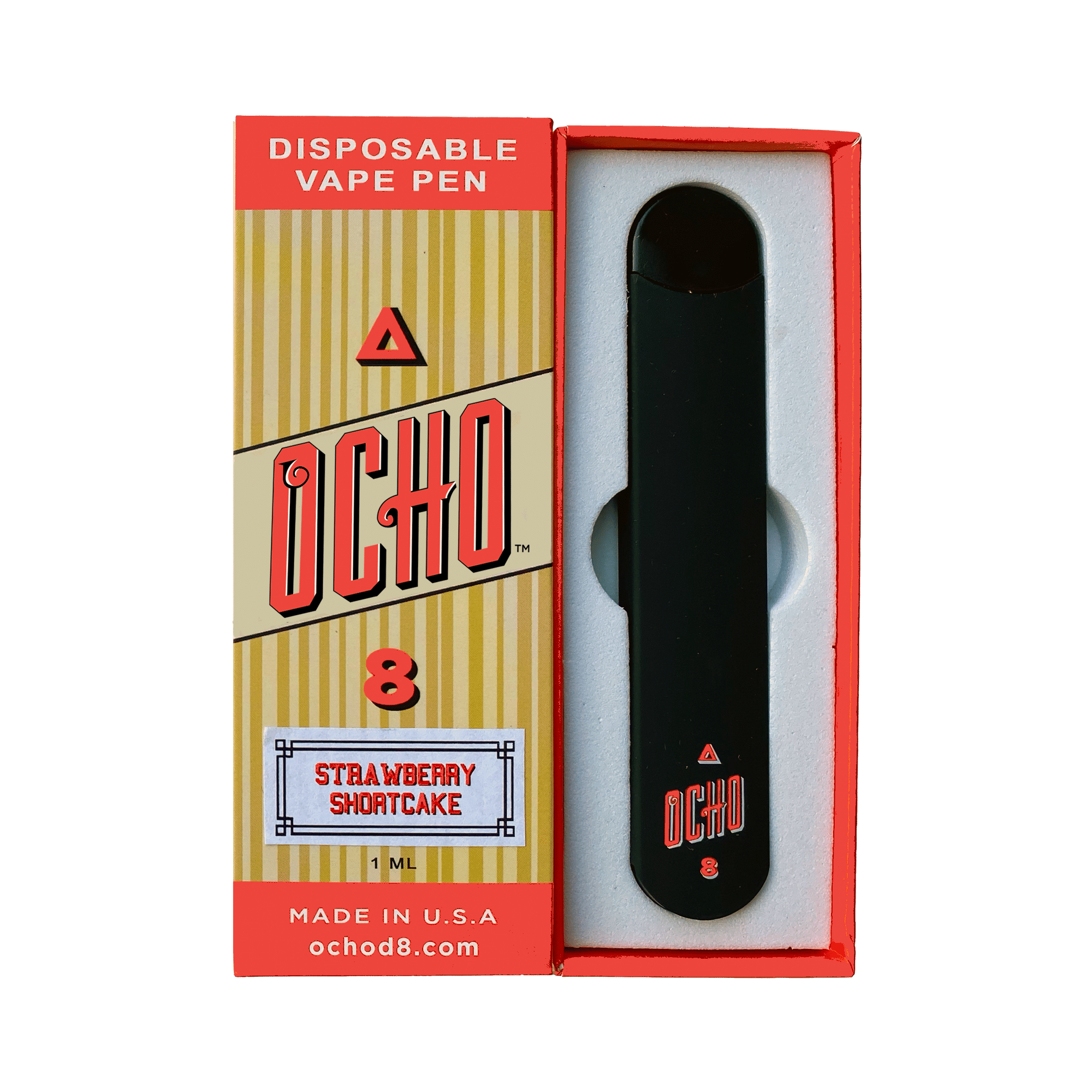 OCHO Delta 8 Vape Pen, Strawberry Shortcake